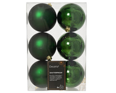 Kissmas Classic - 6 Pack Pine Green Baubles 8cm