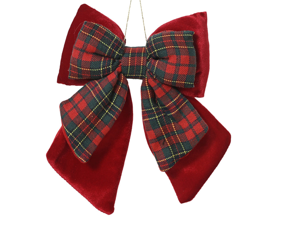 The St Andrews Cushioned Tartan Bow - 18cm x 23cm