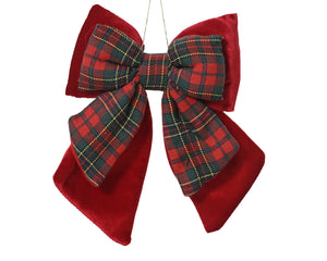 The St Andrews Cushioned Tartan Bow - 18cm x 23cm