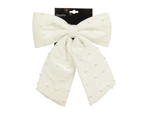 Vanilla Pearl Kissmas Bow 34cm