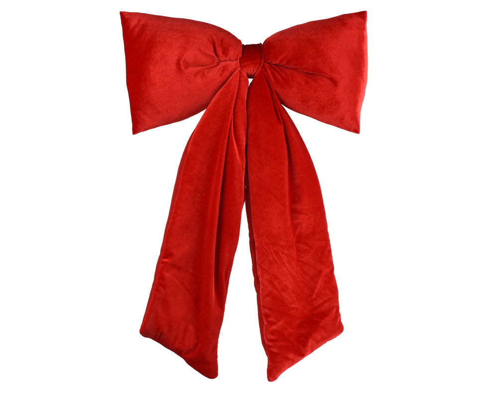 The Balmoral Christmas Red XXL Velvet Bow - 115cm