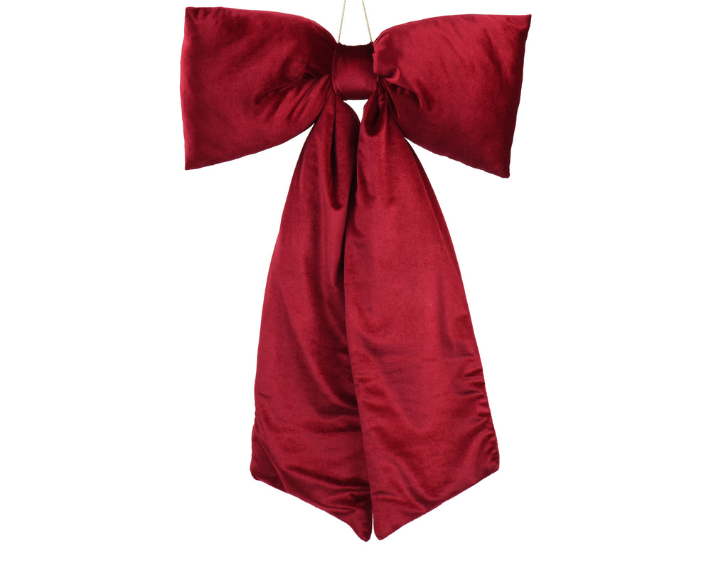 The Gleneagles Burgundy XXL Velvet Bow - 115cm