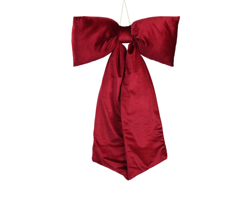 The Gleneagles Burgundy XL Velvet Bow - 80cm
