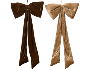 Mocha / Luxe - Caramel Statement Kissmas Bows Set of 2 - 100cm