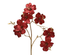 The Balmoral Red and Gold Floral Stem - 90cm