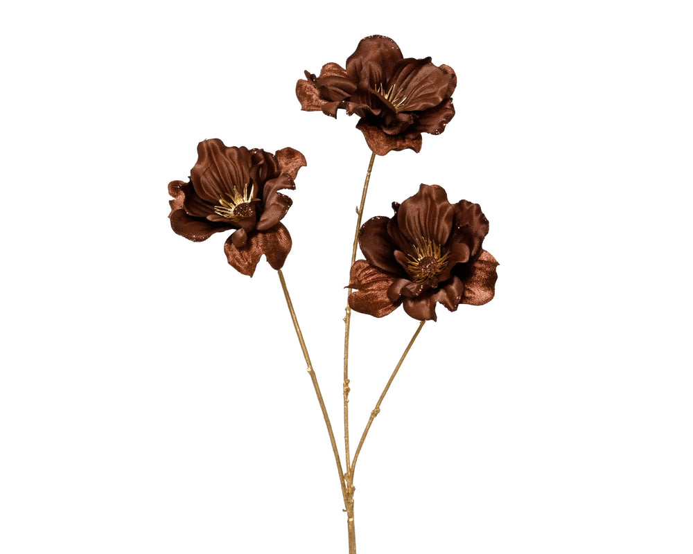 Luxe - Mocha Kissmas Floral Spray 60cm