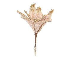 Jeanette Poinsettia Clip On - 18cm