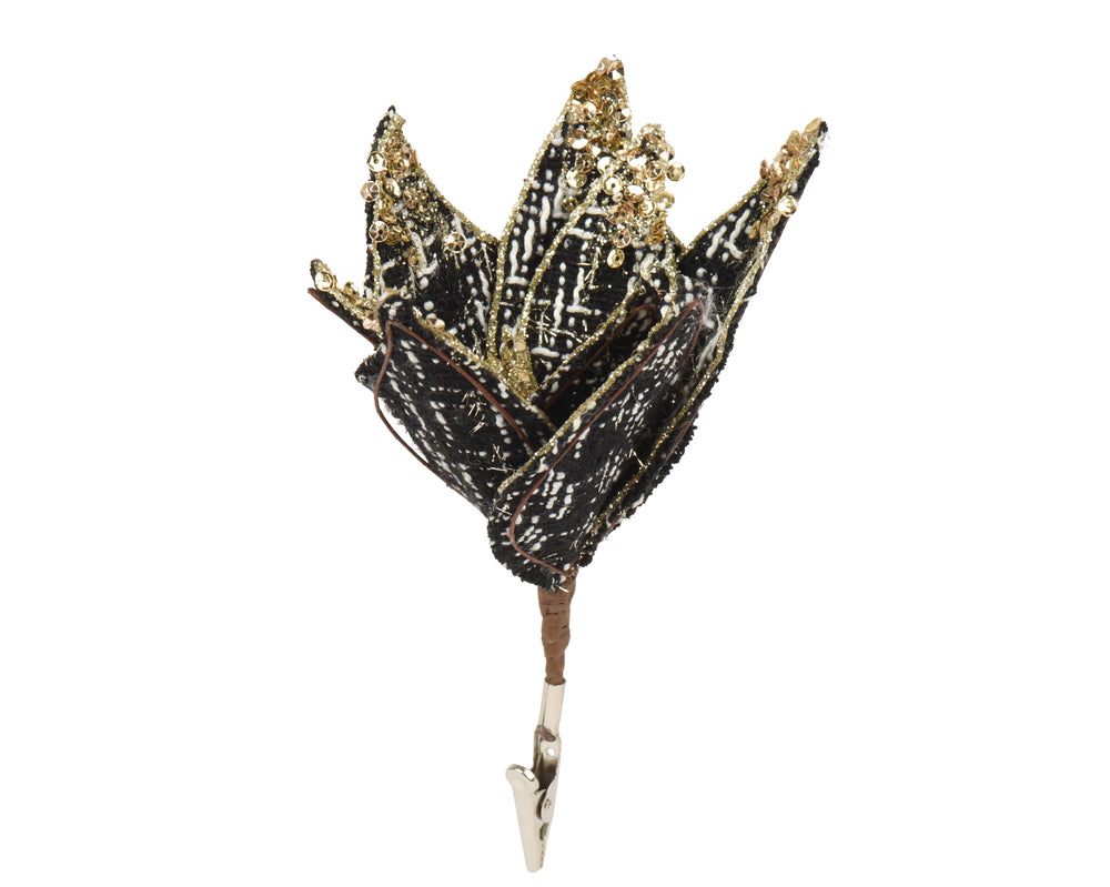 Marion Poinsettia Clip On - 18cm