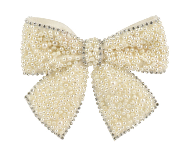 Luxe - Vanilla Kissmas Pearl Bow 13cm