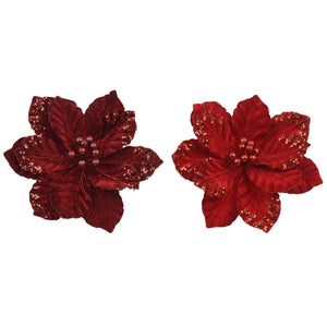 The Gleneagles/The Balmoral Red Poinsettia Set of 2 - 35cm