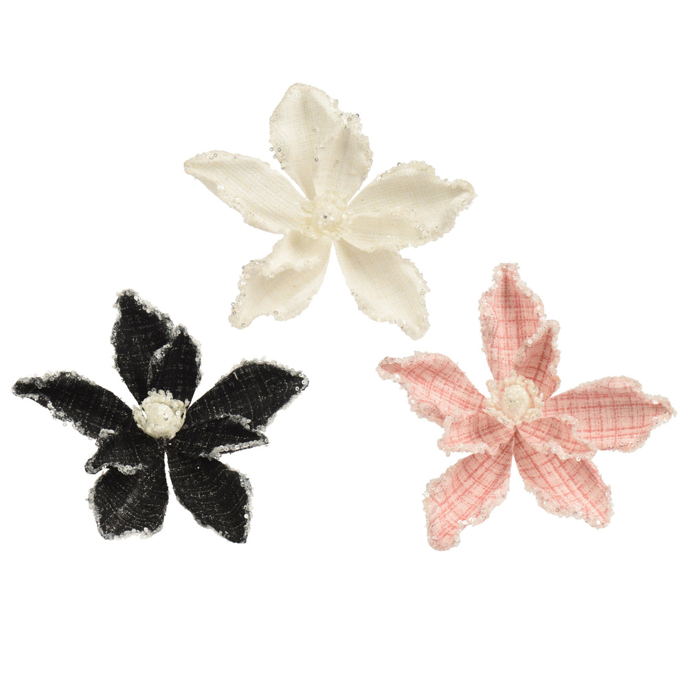 Marion / Jeanette / Anastasia Poinsettia Set of 3 - 20cm