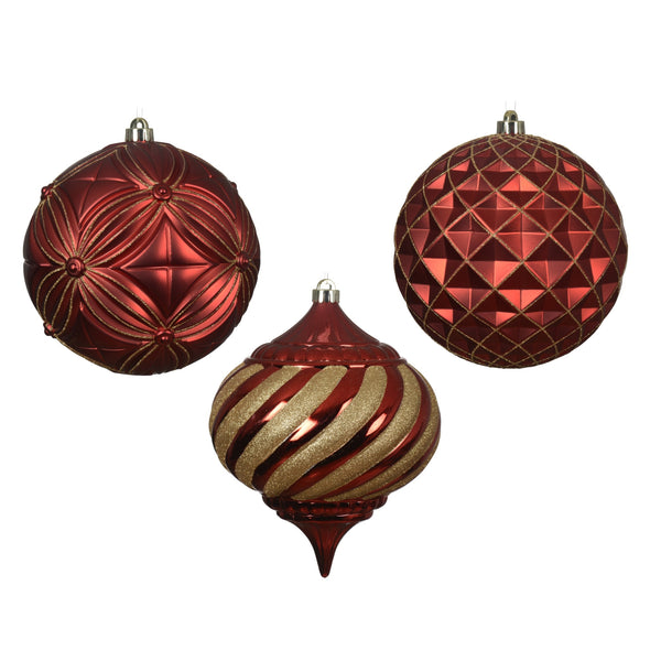 Ruby Kissmas Baubles Set of 3 - 20cm