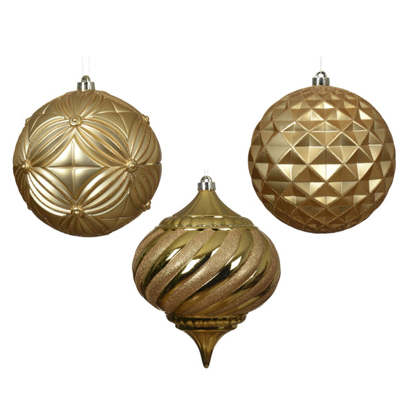 Gold Kissmas Baubles Set of 3 - 20cm