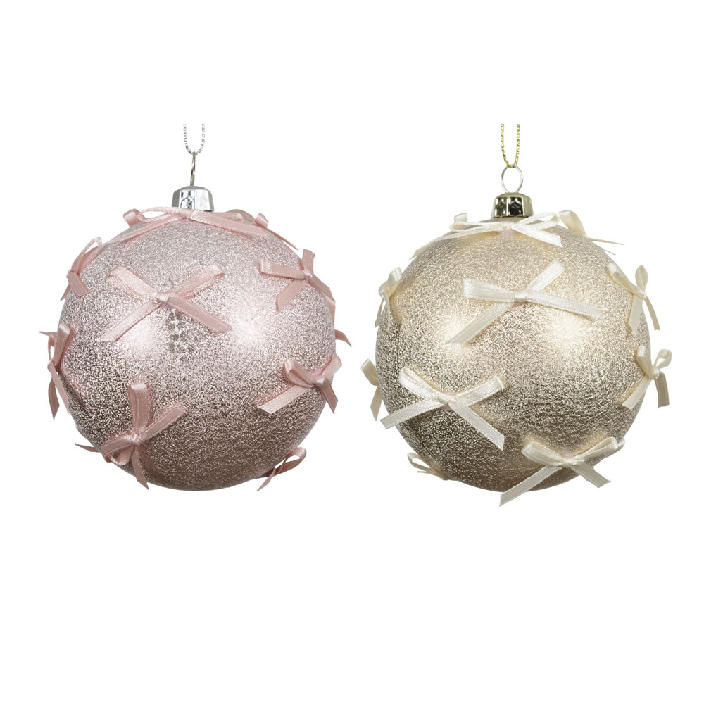 The Darcy Duo Pink and Cream Ribbon Detail - 8cm