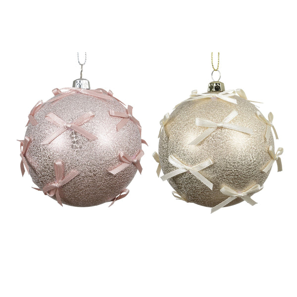 The Darcy Duo Pink and Cream Ribbon Detail - 8cm