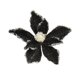 Marion Black Detail Poinsettia - 20cm