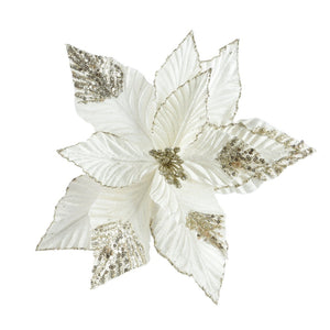 Luxe - Light Cream Kissmas Poinsettia - 30cm