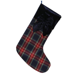 The Perthshire Navy Tartan Stocking - 28cm x 43cm