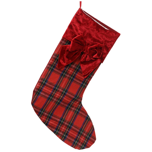 The Perthshire Red Tartan Stocking - 28cm x 43cm