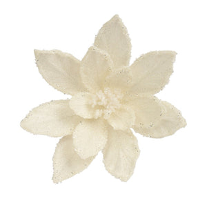 Jeanette Cream Detail Poinsettia - 30cm