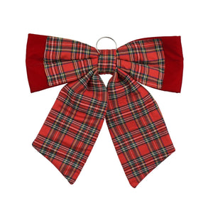 Royal Stewart Red and Green Tartan Bow -  48cm x 52cm