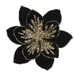 Sienna Black and Gold Poinsettia - 30cm