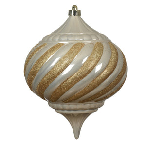 Pearl and Gold Swirl Bauble - 20cm