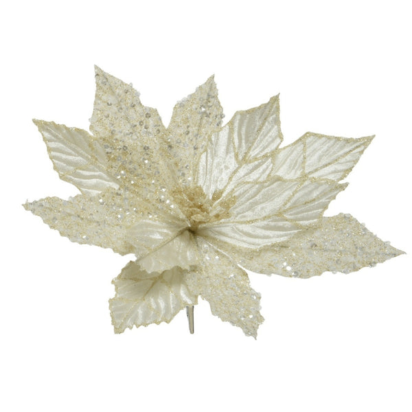 Luxe - Vanilla Ivory Sparkle Poinsettia