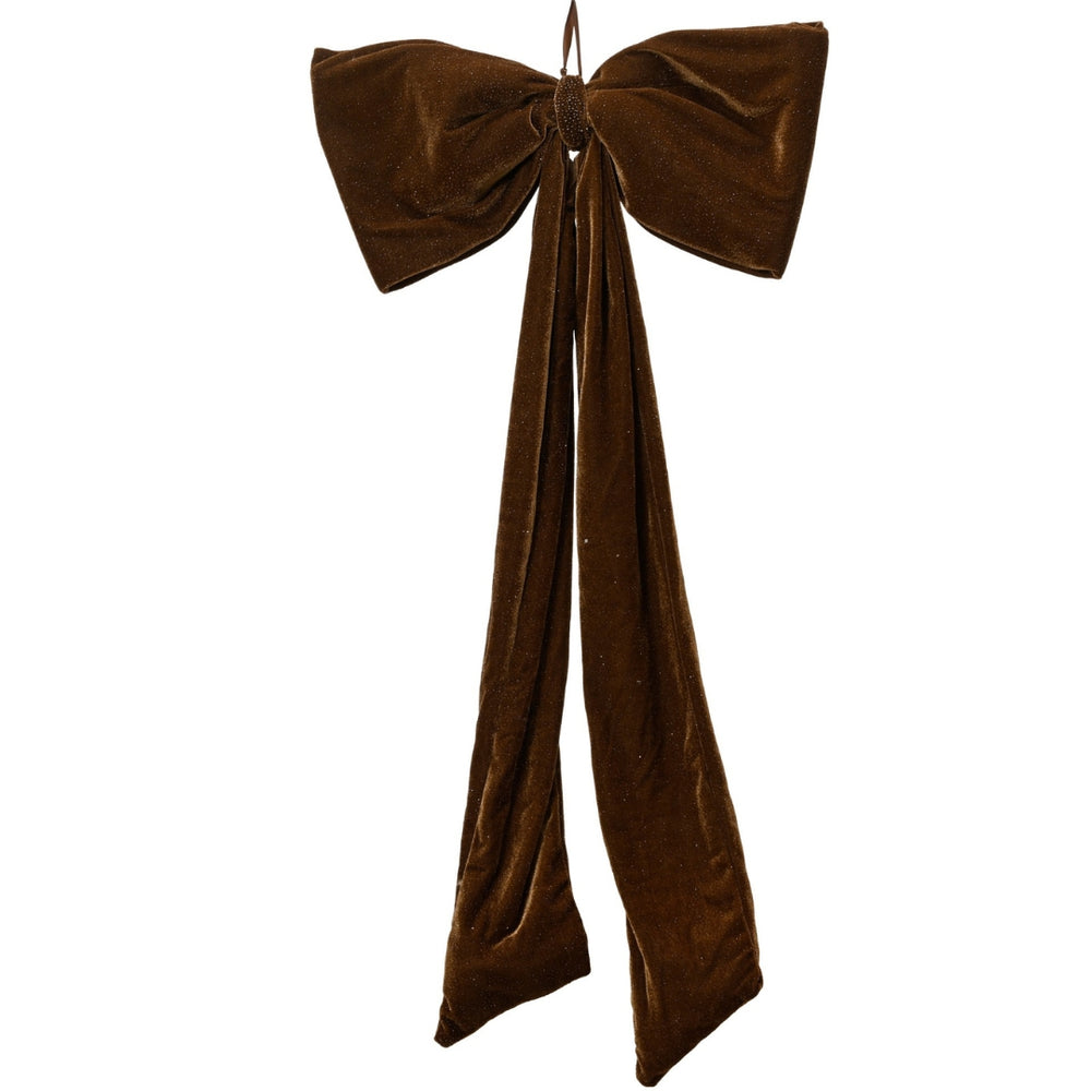 Luxe - Mocha Brown Signature Velvet Bow 100cm