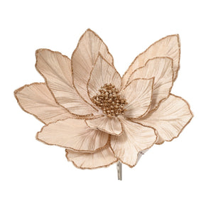 Luxe - Vanilla Cream Poinsettia - Individual Clip On 28cm