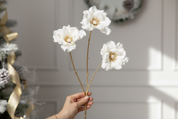 Cream Floral Spray 60cm